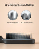 Hair Straightener Brush, Straightening Brush with 9 Temp Settings, 20s Fast Heating Hair Brush Straightener, 7MAGIC Brush Straightener with Anti-Scald & Auto-Off Safe for Women 7MAGIC