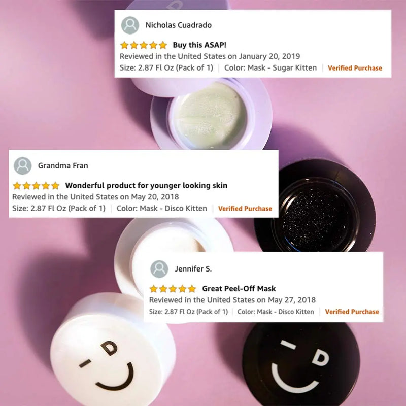 I DEW CARE Mini Meow Trio | Peel Off Face Mask Set: Hydrating Mask, Illuminating Mask, Exfoliating Mask | Korean Skincare, Facial Treatment, Cruelty-free, Gluten-free, Paraben-free I DEW CARE Store