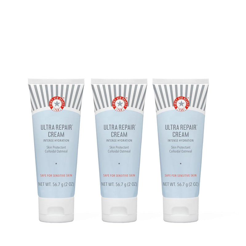 First Aid Beauty - Ultra Repair Cream, Intense Hydration Whipped Colloidal Oatmeal, Clinically Proven to Strengthen Skin Barrier in 7 Days & Helps Relieve Eczema, Luxury Moisturizer, 6 oz + Bonus, 2ct Infinity Warehouse