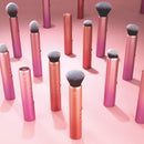 Real Techniques Custom Slide Makeup Brush Cheek Kit For Blush, Bronzer, and Highligher, 3 Settings for Sheer, Medium, or Focused Application Real Techniques
