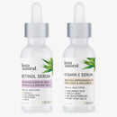 Day & Night Duo Facial Serum Bundle - Vitamin C Serum & Retinol Serum - Natural Anti Aging Formula for Face - Improve Skin Texture & Glow - Reduce Fine Lines Dark Spots Hyperpigmentation - InstaNatural InstaNatural