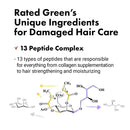 RATED GREEN Real Argan Cold Press Argan Oil Repairing Shampoo w. 13 Peptide Complex | Intensive Repair & Moisture for Damaged, Brittle Hair | Silicone-Free, Korean Vegan Formula | 13.52 fl oz Infinity Warehouse