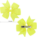 120PCS 3inch Grosgrain Ribbon Polka Dot Pinwheel Hair Bows Boutique Rainbow Bows Alligator Clips For Girls Toddlers Teens(60Colorsx2) Babymatch