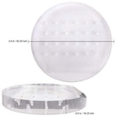 PANA Nail Drill Bit Holder Stand Display Organizer- Dust Proof Storage Container Box Case Tools for Home Use or Nail Salon - (24 Holes, Round (Clear)) PANA