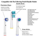 Replacement Brush Heads Compatible with Oral B,8 Pack Electric Toothbrush Heads Precision Clean Cross Action for Oral-b 7000/Pro 1000/9600/500/3000/8000 and More Voguish