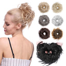 Tousled Updo Messy Bun Hair Piece Fluffy Scrunchy Updo Hair Pieces for Women Wavy Hair Bun Scrunchies Donut Hairpiece Synthetic Ponytail Chignons With Elastic Rubber Band Brown Bleach Blonde Mixed Benehair Store