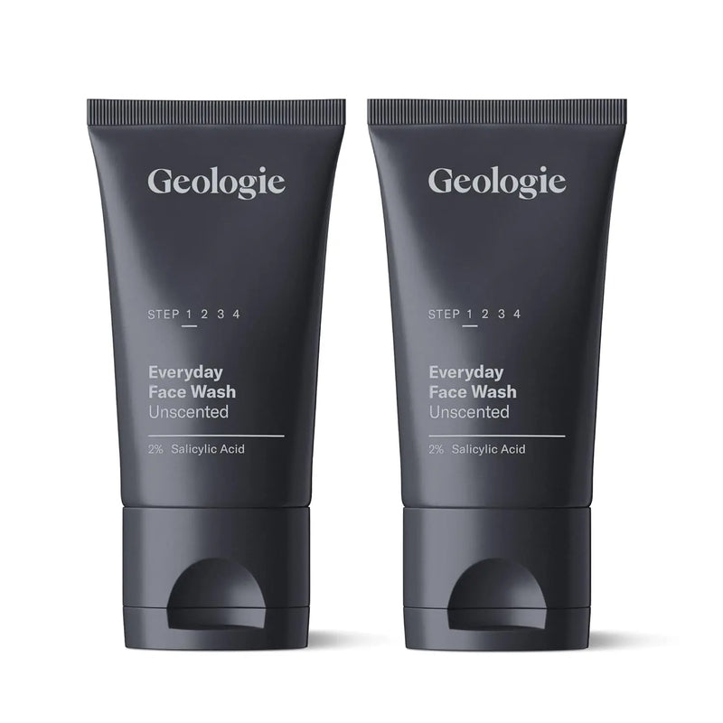 Geologie Daily Face Wash for Sensitive Skin | Fragrance-Free Facial Cleanser for Men & Women | Acne & Oil Control | Non-irritating, Gentle Cleansing & Soothing Face Wash | 2-Pack Infinity Warehouse