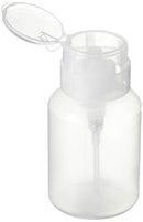 Nail Polish Remover Pump, YAMYONE 2 Pack Acetone Pump Dispenser, Alcohol Dispenser Push Down Empty Lockable Pump Dispenser Bottle for Nail Polish and Makeup Remover, 200ml(6.8oz) YAMYONE