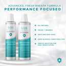 BRIOTECH Super Oxidizing Saline (SOS), All Natural Professional Grade Pure HOCl Gentle Oral Hygiene Mouthwash, Fight Bad Breath Caused by Germs and Plaque, Alcohol Free and pH Balanced. BRIOTECH