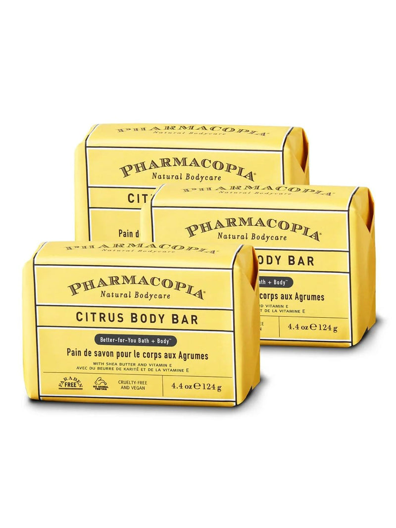 Pharmacopia Citrus Body Bar – Aromatherapy Body Soap with Natural & Organic Ingredients – Vegan Wash Bar for Men & Women, 4.4oz, Pack of 3 Infinity Warehouse