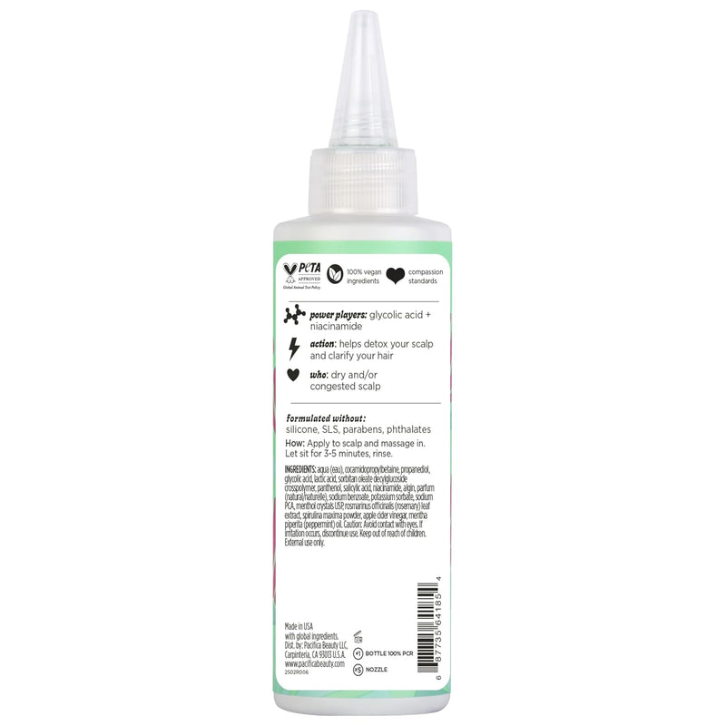 Pacifica Scalp Detox Set – Rosemary Apple Cider Vinegar Scalp Exfoliating Tonic with Scalp Massager Brush, Deep Cleansing & Clarifying Treatment for Buildup, Dry Flaky Scalp, Vegan Infinity Warehouse