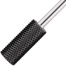 USA PANA Professional 3/32" Shank Size - Flat Top Small Barrel Carbide Bit - 5X Coarse Grit to Extra Fine Grit - Gold, Silver, DLC Black - Nail Drill Bit for Dremel Machine (Fine, DLC Black) PANA