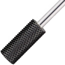 USA PANA Professional 3/32" Shank Size - Flat Top Small Barrel Carbide Bit - 5X Coarse Grit to Extra Fine Grit - Gold, Silver, DLC Black - Nail Drill Bit for Dremel Machine (Fine, DLC Black) PANA