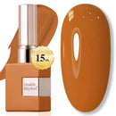 Double Rhythm Translucent Gel Polish Sheer Neutral Natural Light Milky Same Color Same Bottle 15ML Jelly UV Polish Nail Art DIY at Home (Jelly Nude Brown-A1492) Infinity Warehouse