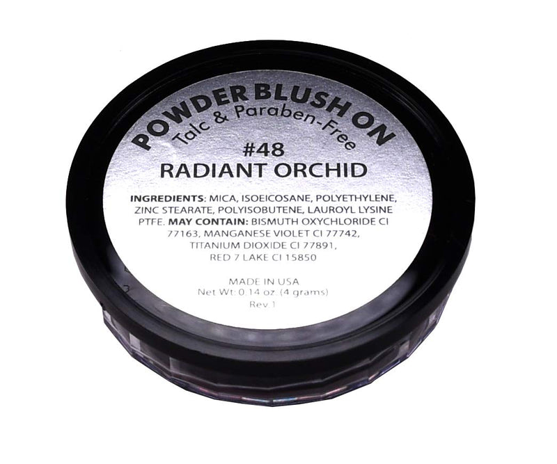 Pure Ziva Radiant Orchid Purple Lavender Violet Princess Pink Vegan Blush Pressed Cheek Color Powder, Talc & Paraben Free, No Animal Testing & Cruelty Free Pure Ziva