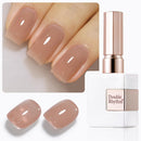 Double Rhythm 0.5 Oz Gel Nail Polish Neutral Natural Same Color Same Bottle Translucent Light Milky Pastel 15ML Manicure French Design Art DIY at Home (Pearl Green-B1146) Infinity Warehouse