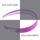 1 Inch Satin Hard Headband (Violet) Motique Accessories