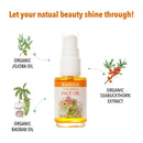 Badger - Face Oil, Seabuckthorn, Certified Organic, Seabuckthorn Oil, Organic Face Oil, Moisturizing Facial Oil, Natural Face Oil, 1 oz Glass Bottle Badger