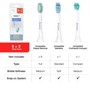 Brushmo Replacement Toothbrush Heads Compatible with Phillips Sonicare Electric Toothbrush Value Pack (8+2). Brushmo