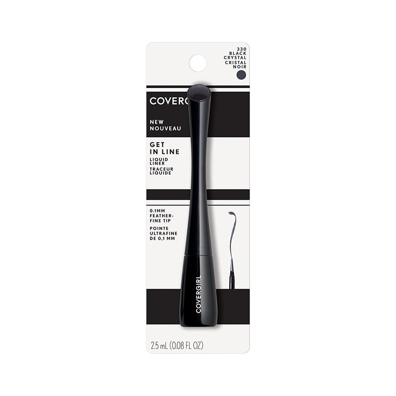 COVERGIRL Get In Line Liquid Eyeliner, Black Crystal, 0.08 Fl Oz (packaging may vary) COVERGIRL