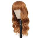 Ombre Brown Lace Closure Wigs for Black Women, Dark Root Blonde Brazilian Kinky Curly Wig, Human Hair Jerry Curly 4x4 Lace Front Wig (16", 1B/30, Curly) ALISFEEL