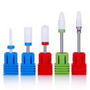 MELODYSUSIE Ceramic Nail Drill Bits Set, 3/32'' (2.35mm) Professional Acrylic Nail File Drill Bit for Manicure Pedicure Cuticle Gel Nail Polishing 5Pcs MelodySusie