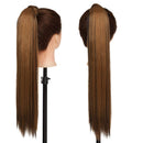 Wrap Around Ponytail Hair Extension One Piece Magic Paste Hairpiece Synthetic Straight Curly(23"Straight, 4AP27A) S-noilite