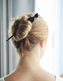 Marycrafts Black Buffalo Horn Hair Stick, Hair Accessories, Hair sticks for women Handmade 7.2" Marycrafts