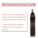 100 Strands/Pack I Tip Remy Human Hair Extensions Pre Bonded Keratin Stick In Hair Extensions Cold Fusion Hair Piece For Women Long Straight