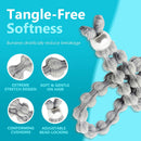Bunzee Bands - Adjustable Length Hairbands | Cushioned No-Slip Design | Perfect for Crease free Thick Ponytails, Buns, Puffs and Updos | Patent Pending (Small, Black Marble) Bunzee Bands