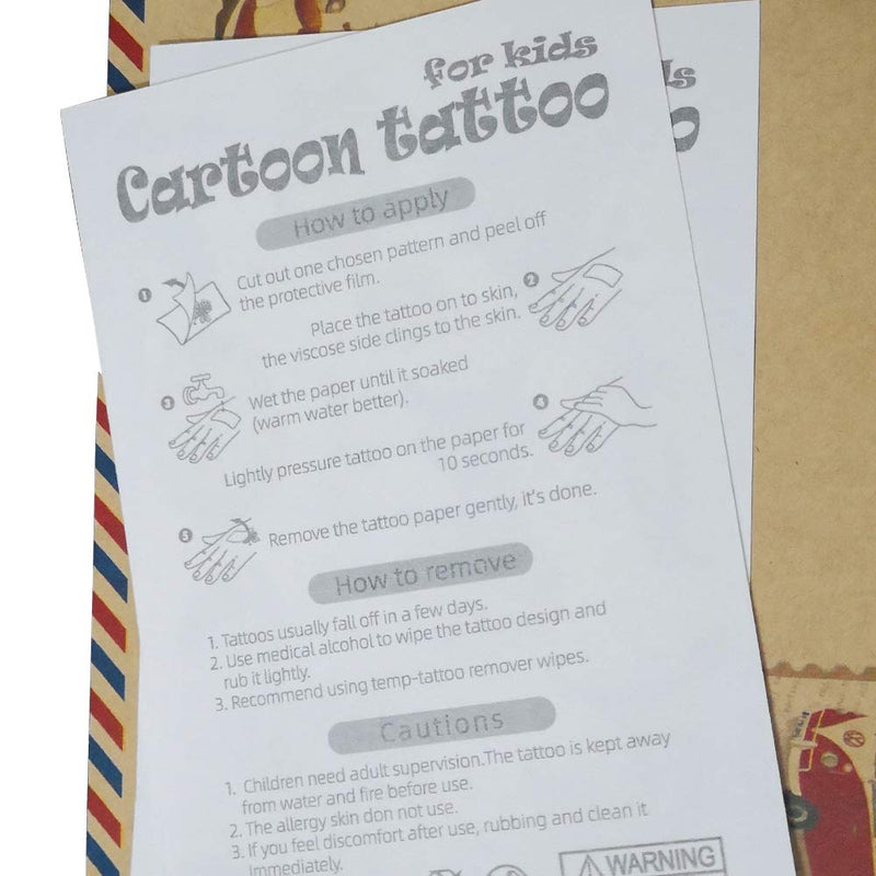 Temporary Tattoos for Kids, Christmas Birthday Party Supplies Unicorn Mermaid Butterflies Dinosaur Fake Tattoo Stickers Art(6 Sheets) AIDFSIP