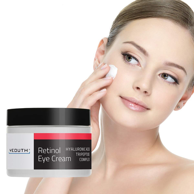 YEOUTH Retinol Eye Cream, Night Cream Face Moisturizer Under Eye Cream, Moisturizing Cream Targets Wrinkle, Dark Circles & Puffiness Cream, Anti Aging Face Cream for Men & Women Yeouth