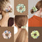 30 Pcs Chiffon Flower Hair Scrunchies and 50Pcs Black Elastic Hair Bands Soft Cotton Scrunchies Design Printed Flower Hair Ties for Women or Girls Hair Accessories with Gift Bag Yanwenx