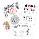 Fashion Tats Lil Peep Temporary Tattoos | Includes Face, Neck & Hands | REALISTIC  | Skin Safe | MADE IN THE USA| Removable Fashiontats