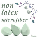 Green Tea Premium Quality Makeup Sponges, Soft Microfiber Blenders, 2 pack Dynec