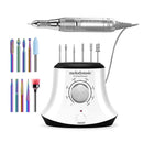 MelodySusie 30000 rpm Professional Nail Drill-Scarlet, High Speed, Low Heat, Low Noise, Low Vibration, Portable Electric Efile Drill with 10 PCS Rainbow Diamond Bits for Acrylics Gel Nails MelodySusie