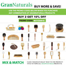 Wooden Bristle Paddle Hair Brush | Length 10.25" Width 3.5"| Large Flat Natural Eco Friendly Wood Handle Hairbrush for Men & Women with Thick, Curly, Wavy Long Hair GranNaturals