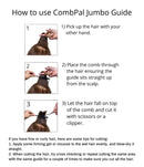 CombPal Scissor Clipper Over Comb Hair Cutting Tool - Barber Hair cutting kit - DIY Home Hair cutting Guide Comb Set (Jumbo Guide, Black) CombPal