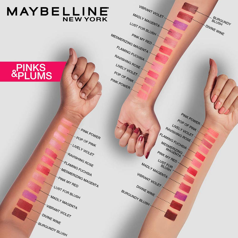 Maybelline New York Color Sensational Purple Lipstick Matte Lipstick, Vibrant Violet, 0.15 oz Maybelline New York