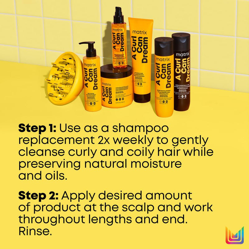 Matrix A Curl Can Dream Co-Wash (Gentle Cleansing Conditioner) For Curly and Coily Hair - Revives Curls Between Washes and Enhances Curl Definition, With Manuka Honey Extract, 10.1 Fl Oz Infinity Warehouse