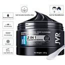 JVR Blackhead Remover Mask for Men,Bamboo Charcoal Peel Off Black Mask,Purifying and Deep Cleansing for All Skin Types 4.23 OZ JVR Store