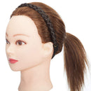 Braided Hair band Plaited Headband Elastic Stretch Wide Plaited Braids Braided Headband Synthetic Hairpiece Chunky Braided Headband Trendy Girls Women (Small-three strands braided, dark brown) S-noilite