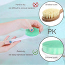 Silicone Bath Body Brush Exfoliator, Back BrushÂ ScrubberÂ Long Handle forÂ Shower with Soft Bristles, Shower Brush Scrubber for Body Men and Women, BPA Free, Non-Slip V-TOP