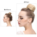 Medium Brown Hair Bun Extensions Clip in Hair Pieces Synthetic Updo Ballet Buns Chignon for Women Gril Lady SARLA Q3&8