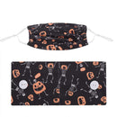 2Pcs Button Headband and Mask for Women Turban Soft Yoga Sports Elastic Hair Fashion Hair Band with Mask for Nurse Mask Headband with Buttons (Black Pumpkin) AYRXG