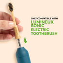 Bamboo Electric Toothbrush Replacement Heads Compatible with Lumineux, Soft Charcoal Infused Bristles