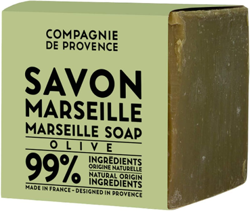 Compagnie de Provence Savon Marseille Olive Soap Cube - 400 grams - Made in France Infinity Warehouse