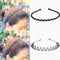 3PCS Metal Hairbands, Black Fashion Spring Headband for Men & Women,Unisex Elastic Sports Wide Hair Band Hoop Clips Accessories Etercycle