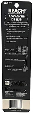 Reach Advanced Design Full Head Soft Toothbrush, Assorted Colors, 2 Count (Pack of 4) Total 8 Toothbrushes Reach
