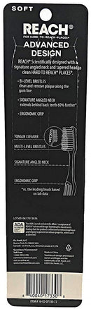Reach Advanced Design Full Head Soft Toothbrush, Assorted Colors, 2 Count (Pack of 4) Total 8 Toothbrushes REACH